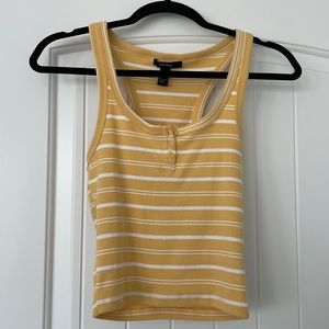 Yellow/white tank top, size S